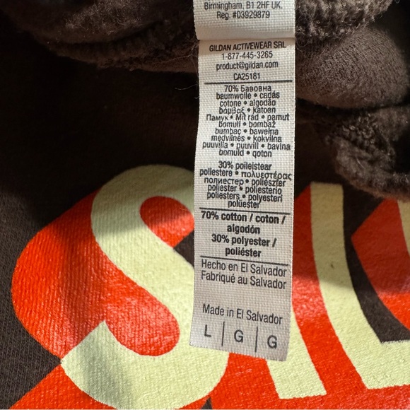 The Silver Stamp Beer Bar Hoodie Brown Graphic Sweatshirt Size L - Picture 3 of 12